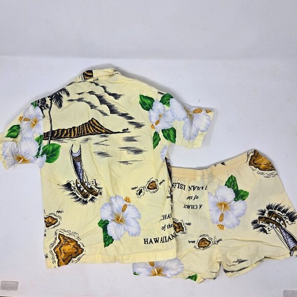 Vintage Aloha Kids Hawaiin Shirt and Shorts Set Tropical Vacation Summer - Picture 2 of 7